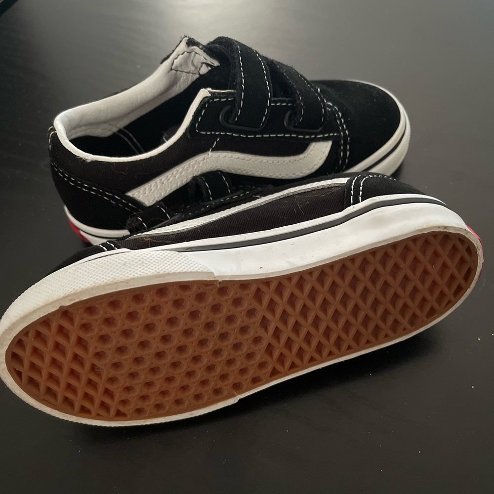 Vans toddler girl strap shoes